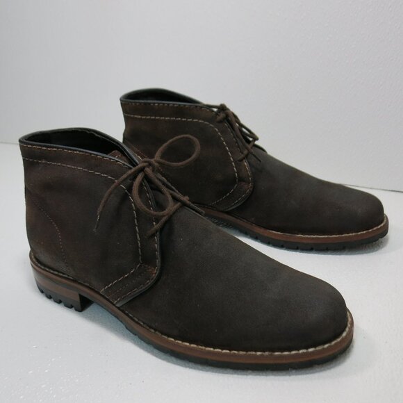 Tommy Hilfiger Dark Brown Leather Chukka Wingtip Boots Tommy Hilfiger Men main image 2